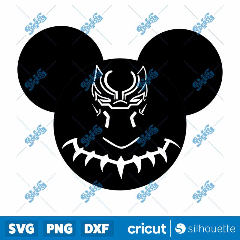 Black Panther Mouse Head SVG