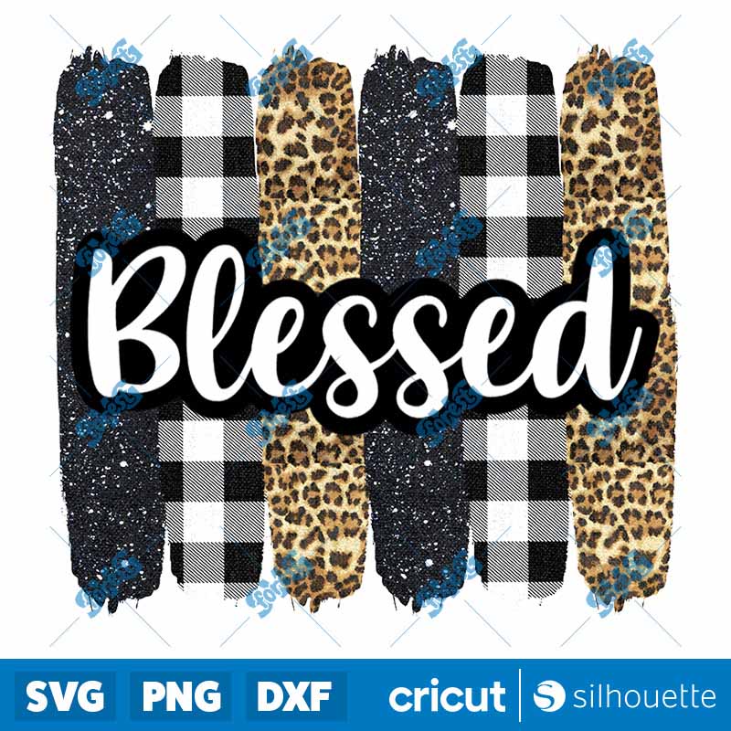 Blessed Brushstrokes Black
Glitter Plaid Leopard PNG