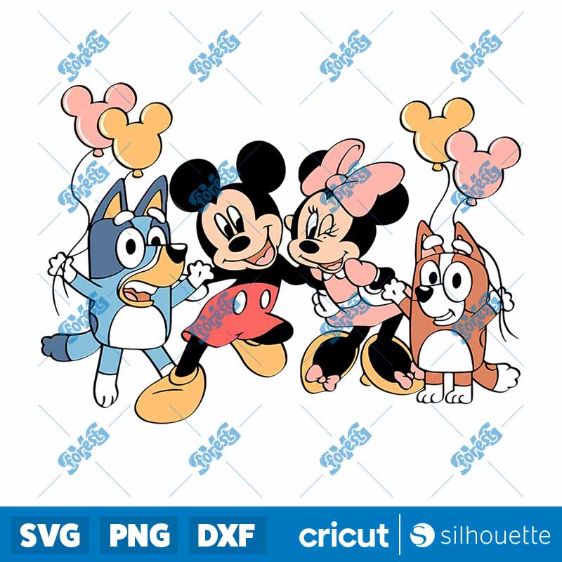 Bluey And Mickey Friends
  Disney SVG