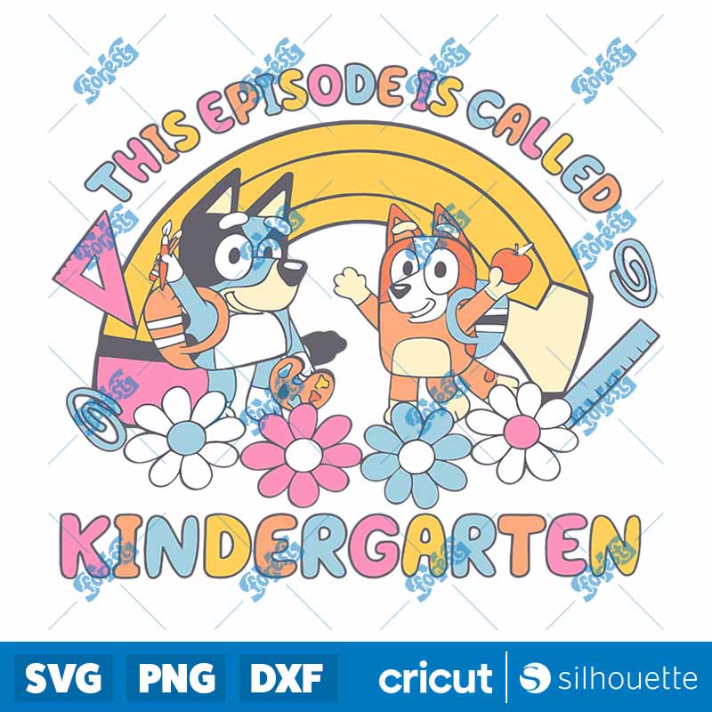 Bluey Bingo This Episode Is
  Called Kindergarten SVG