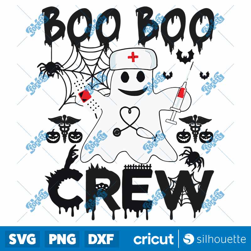 Boo Boo Crew Ghost Nurse
  Costume Girls Funny Halloween SVG