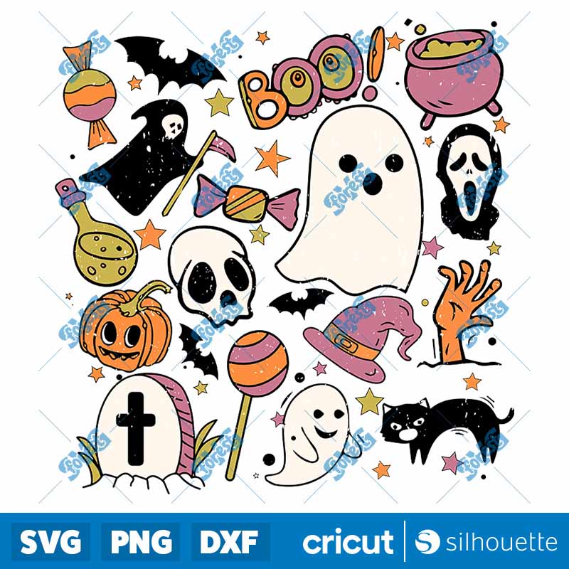 Boo Fall Halloween Horror Face
  PNG