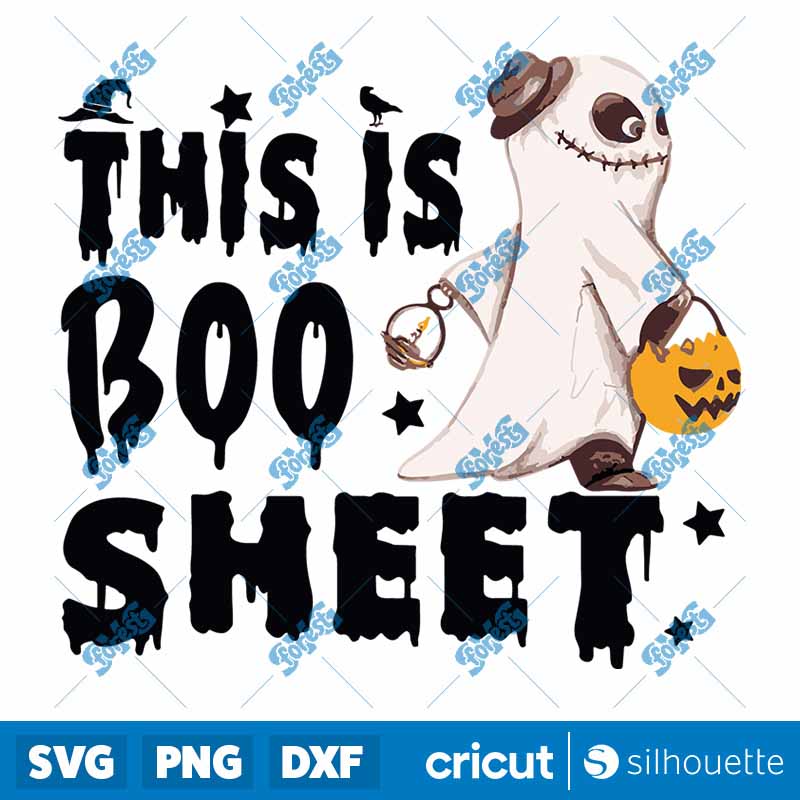 Boo Funny Halloween This Is
  Boo Sheet SVG