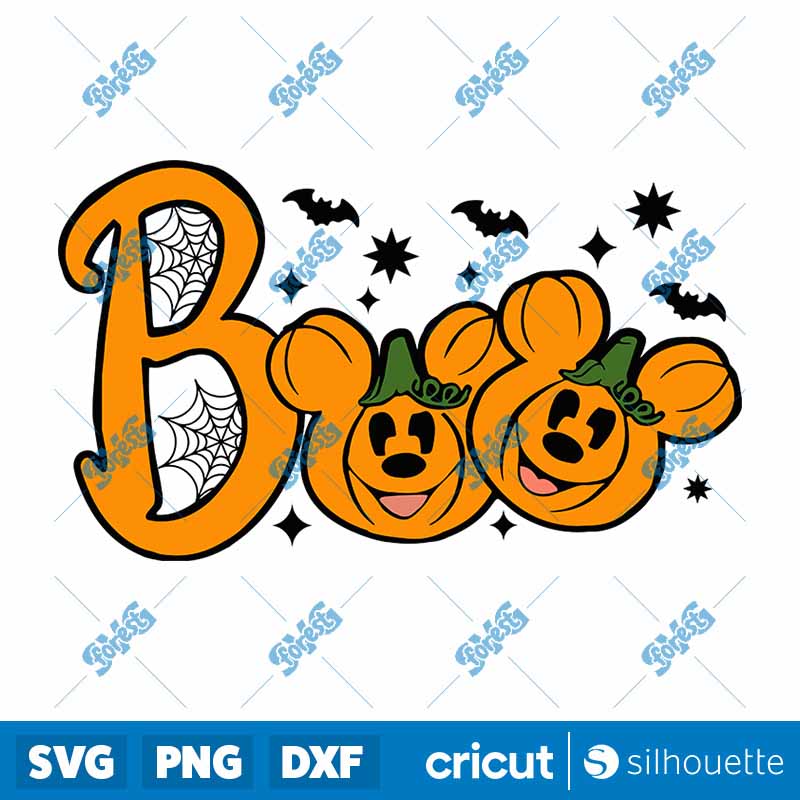 Boo Mickey Head Pumpkin SVG