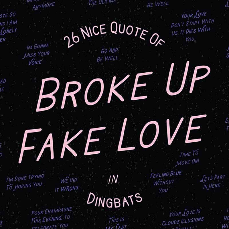 Broke Up Fake Love Dingbats
  Font