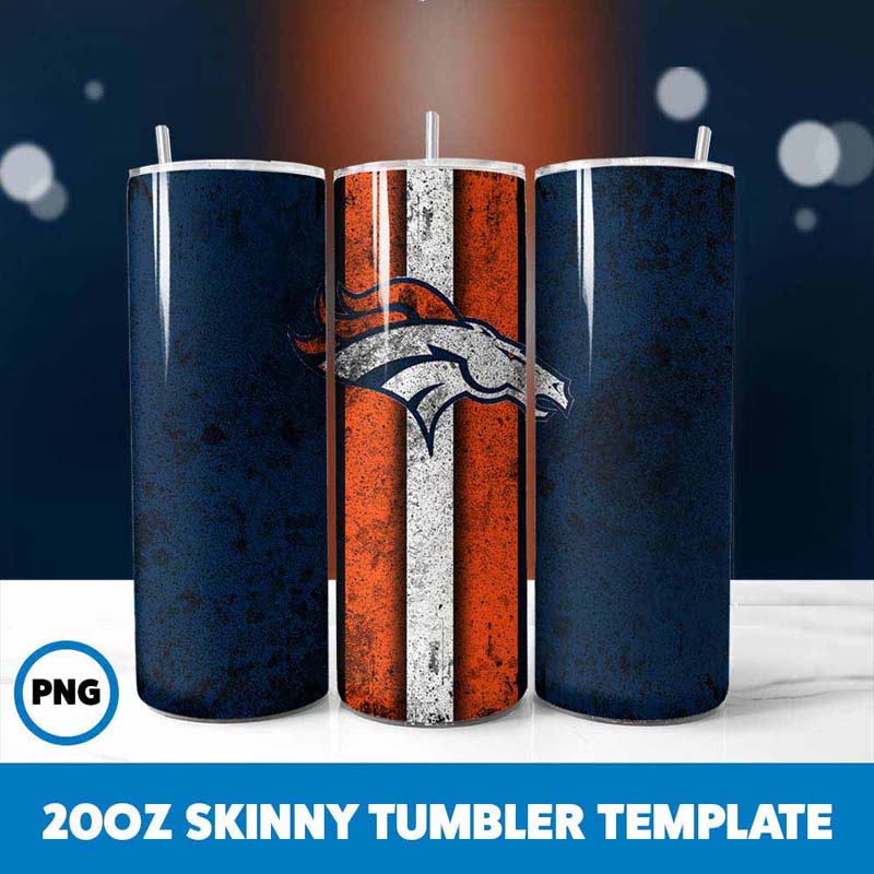 Broncos Grunge Football
  Tumbler Wrap