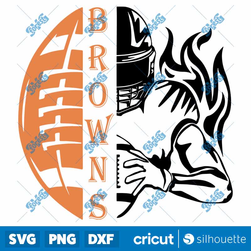 BROWNS Half Football Half
  Player SVG