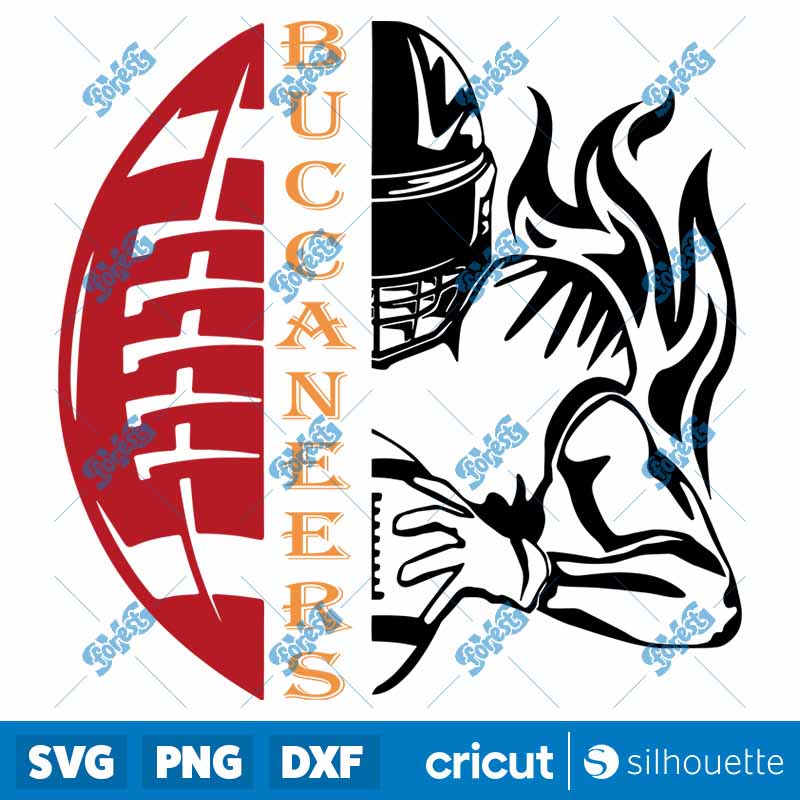 Buccaneers Half Football Half
  Player SVG