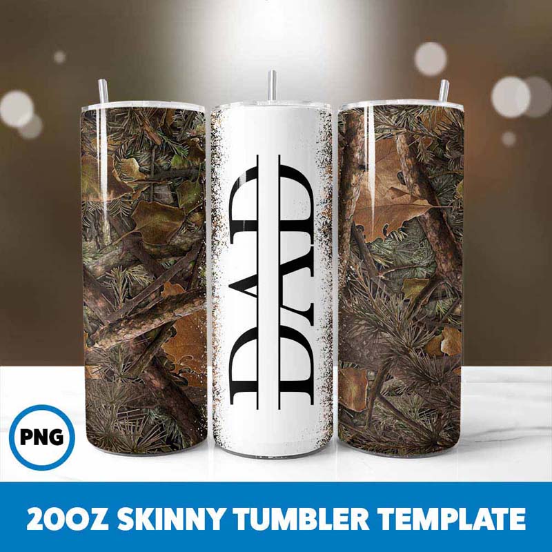 Camo Hunting Dad Tumbler Wrap