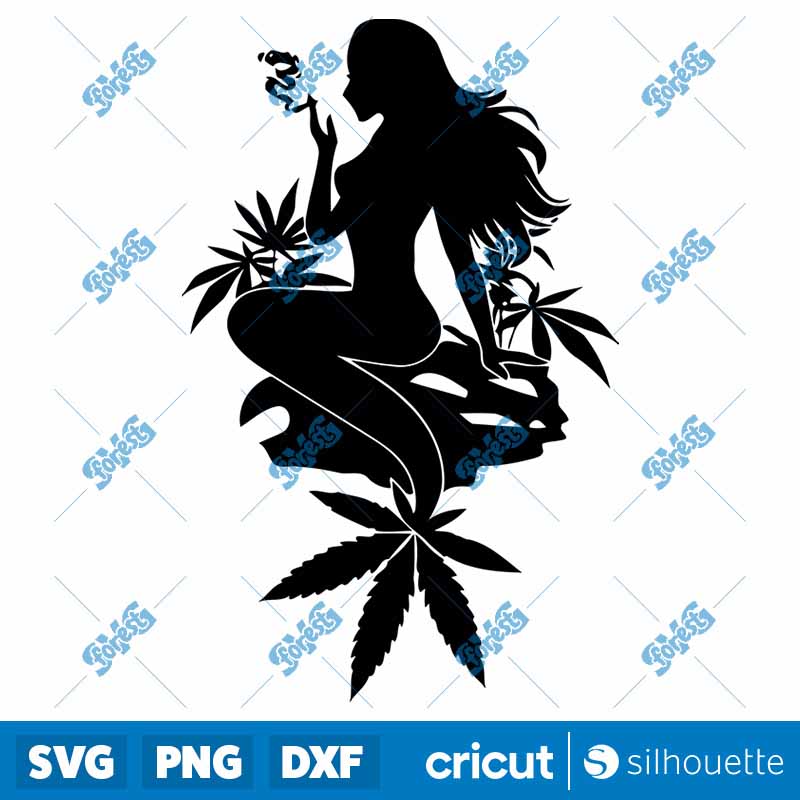 Cannabis Mermaid SVG