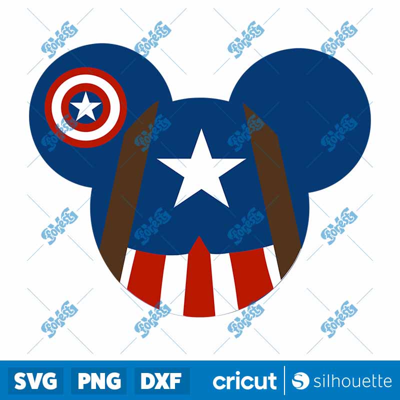 Captian American Mouse Head
  SVG