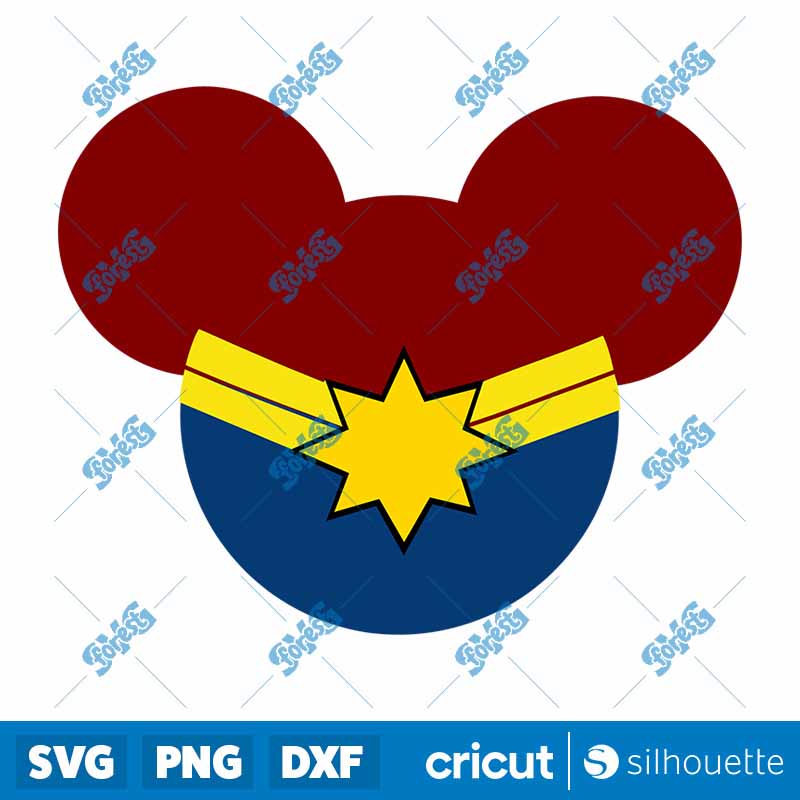 Captian Marvel Mouse Head SVG