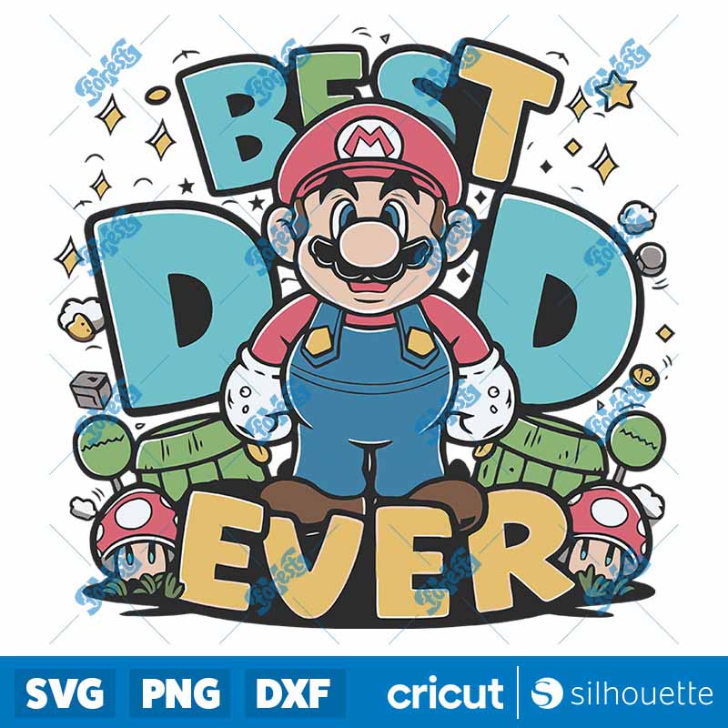 Cartoon Fathers Day Best Dad
  Ever SVG