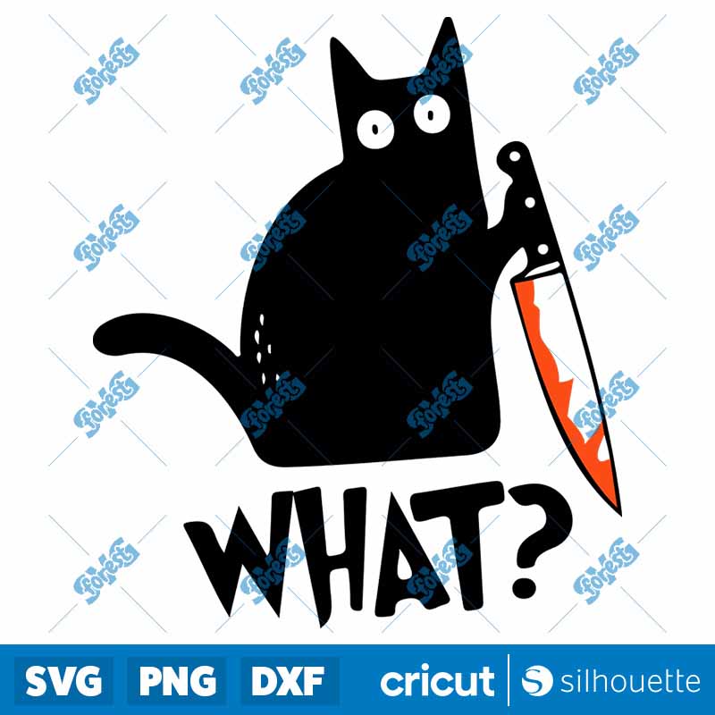 Cat with Knife SVG