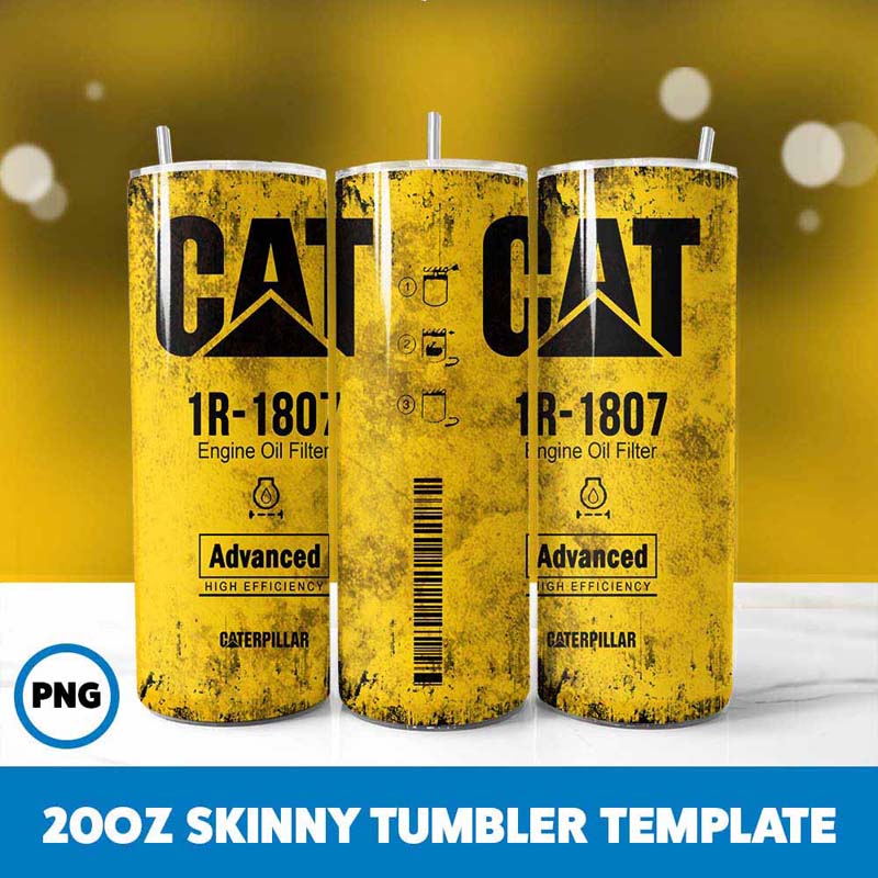 Caterpillar Cat Yellow Grunge
Oil Tumbler Wrap