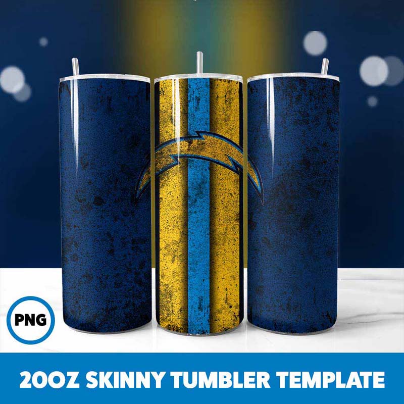 Chargers Grunge Football
  Tumbler Wrap