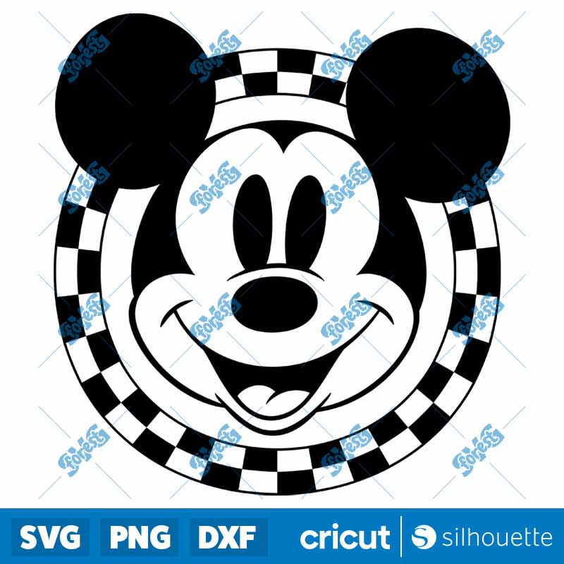 Checkered Mickey Mouse SVG