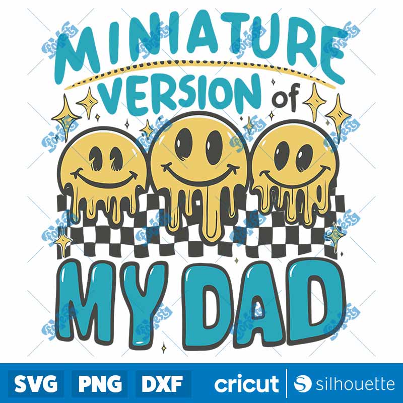 Checkered Miniature Version Of
  My Dad SVG