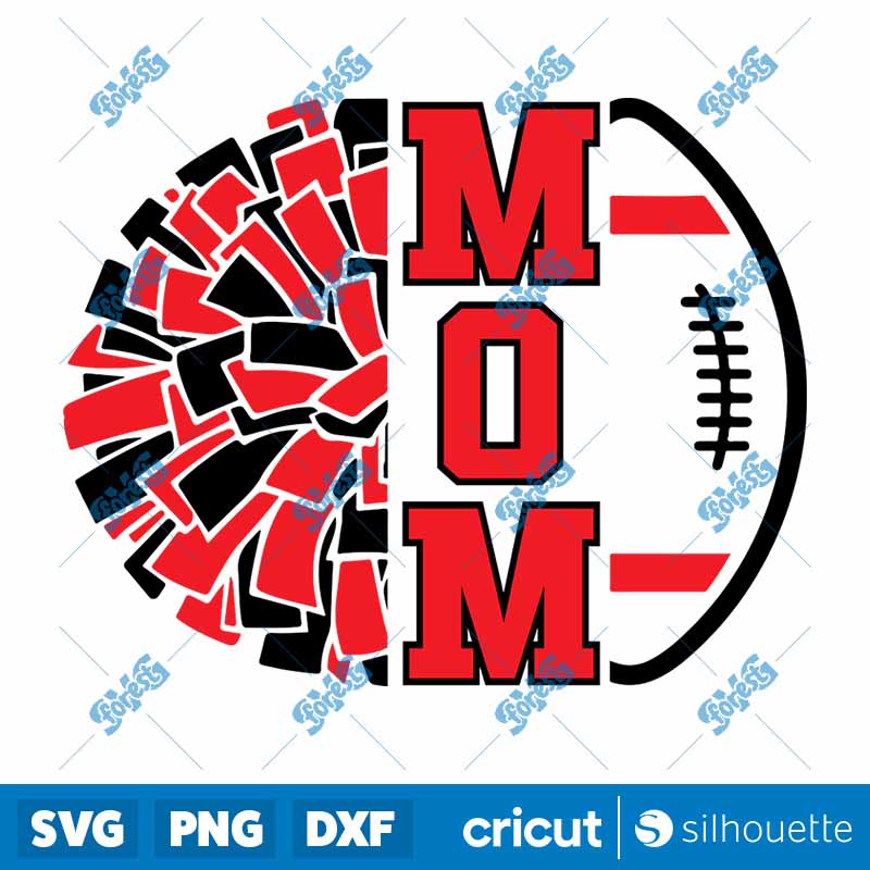 Cheer Mom Football SVG