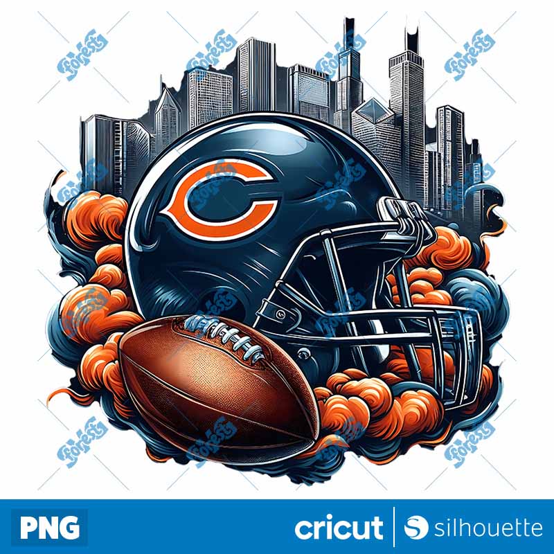 Chicago Bears NFL Helmet PNG