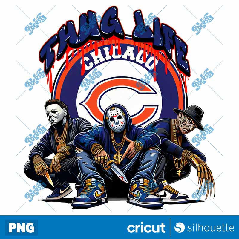 Chicago Bears Thug Life Horror
  NFL Football PNG