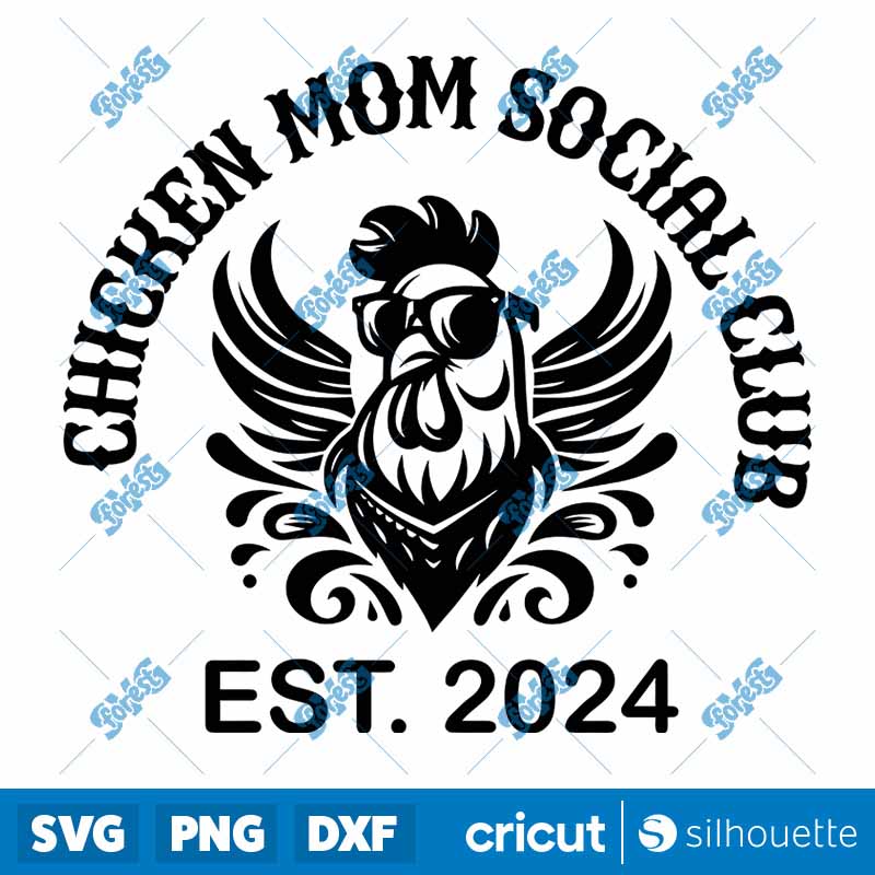 Chicken Mom Social Club SVG