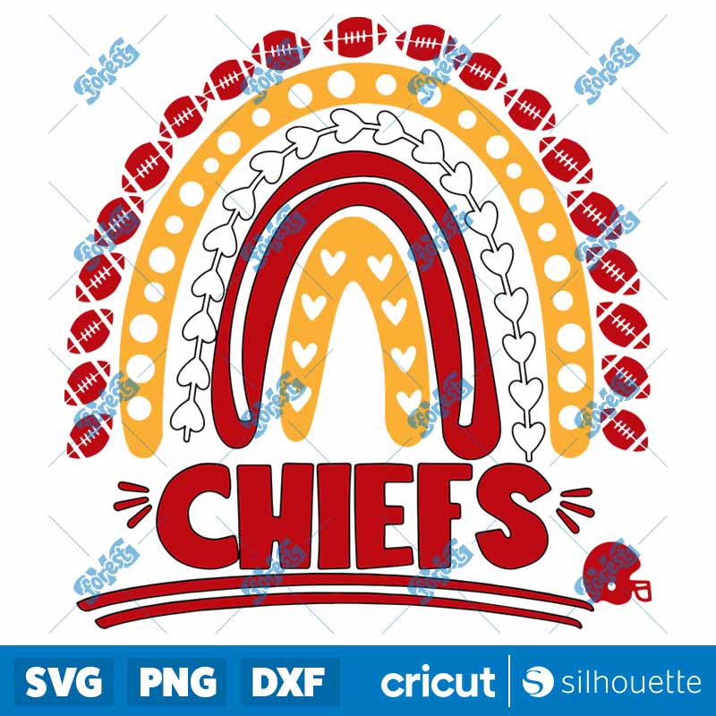 Chiefs Football Rainbow SVG