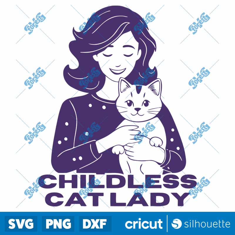 Childless Cat Lady Clipart