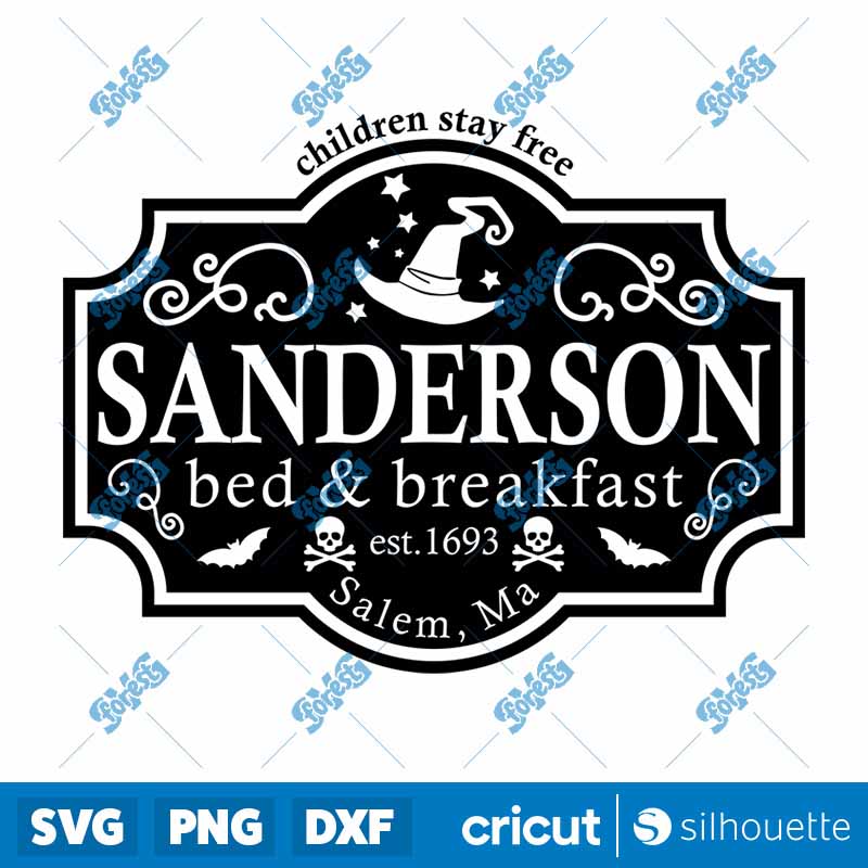 Children Stay Free Sanderson
  Bed And Breakfast Halloween SVG