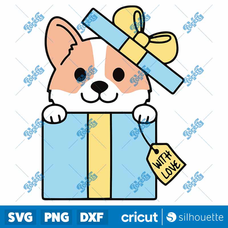 Christmas Corgi SVG