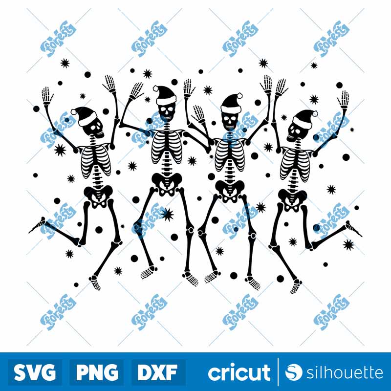 Christmas Dancing Skeletons
  SVG