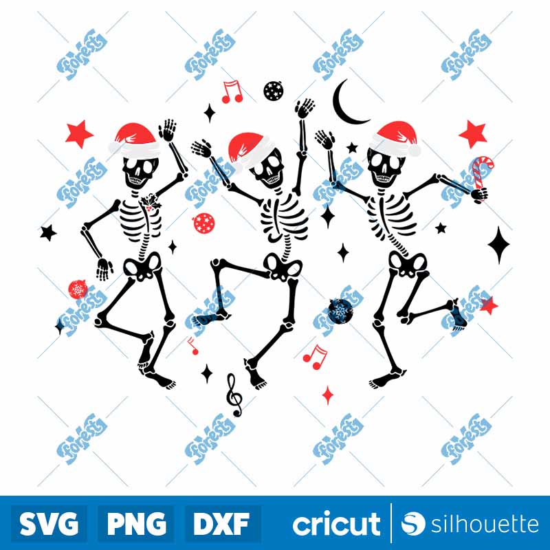 Christmas Dancing Skeletons
  SVG