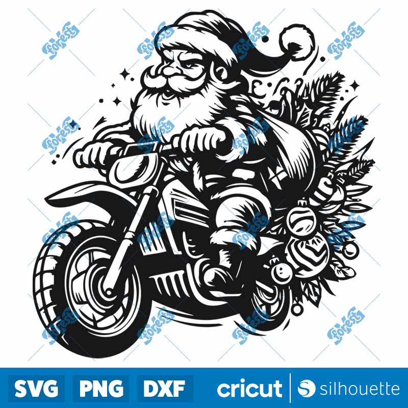 Christmas Motorbike SVG