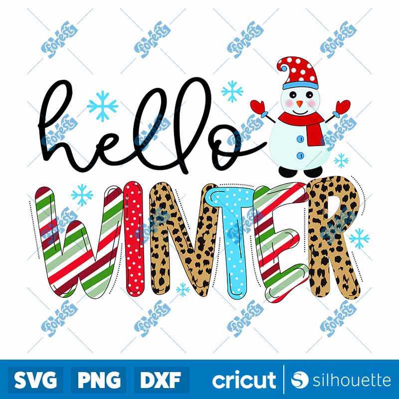 Christmas Snowman Hello Winter
PNG