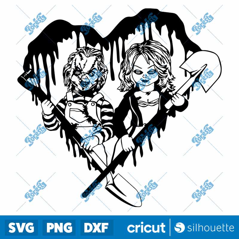 Chucky And Bride Horror SVG