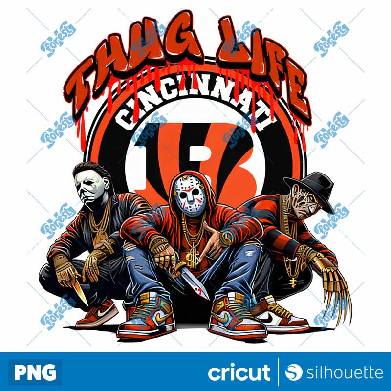 Cincinnati Bengals Thug Life
  Horror NFL Football PNG