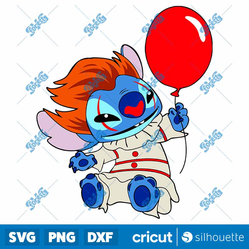 Clown It Bubble x Stitch SVG