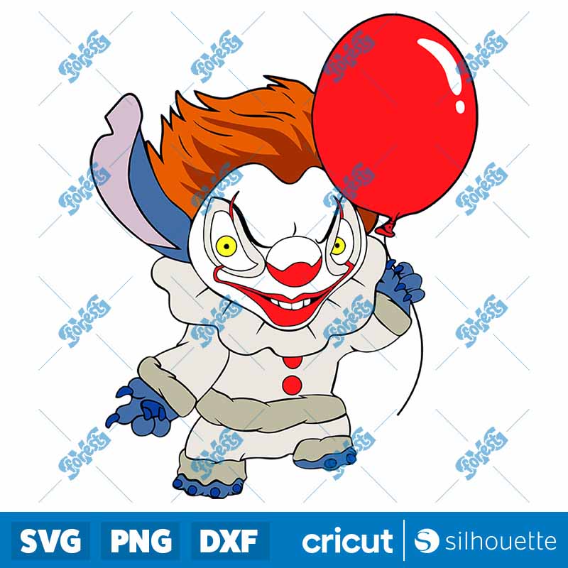 Clown IT x Stitch SVG