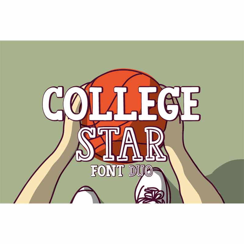 College Star Font Duo Font