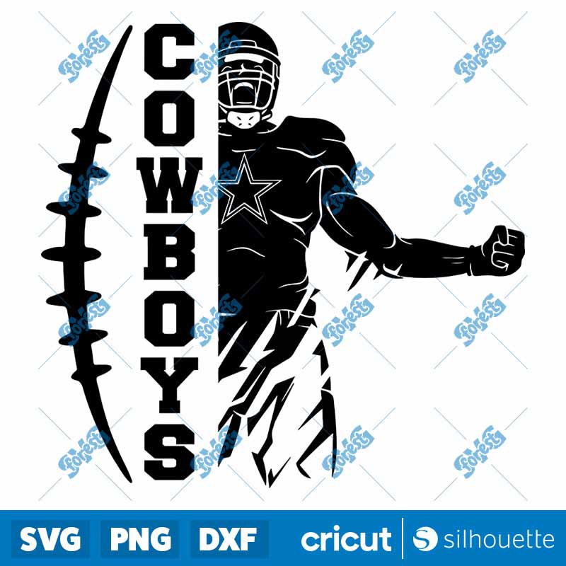 Cowboys Football Player SVG