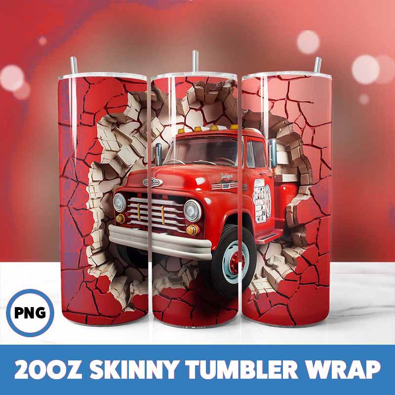 Cracked Wall Fire Trucks
  Tumbler Wrap