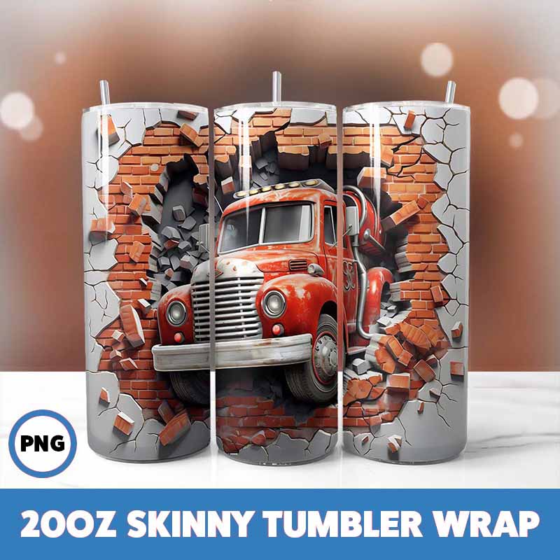 Cracked Wall Fire Trucks
  Tumbler Wrap