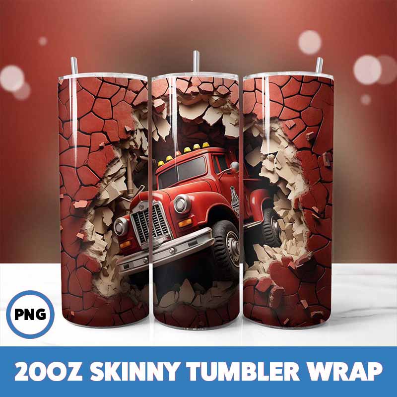 Cracked Wall Fire Trucks
  Tumbler Wrap