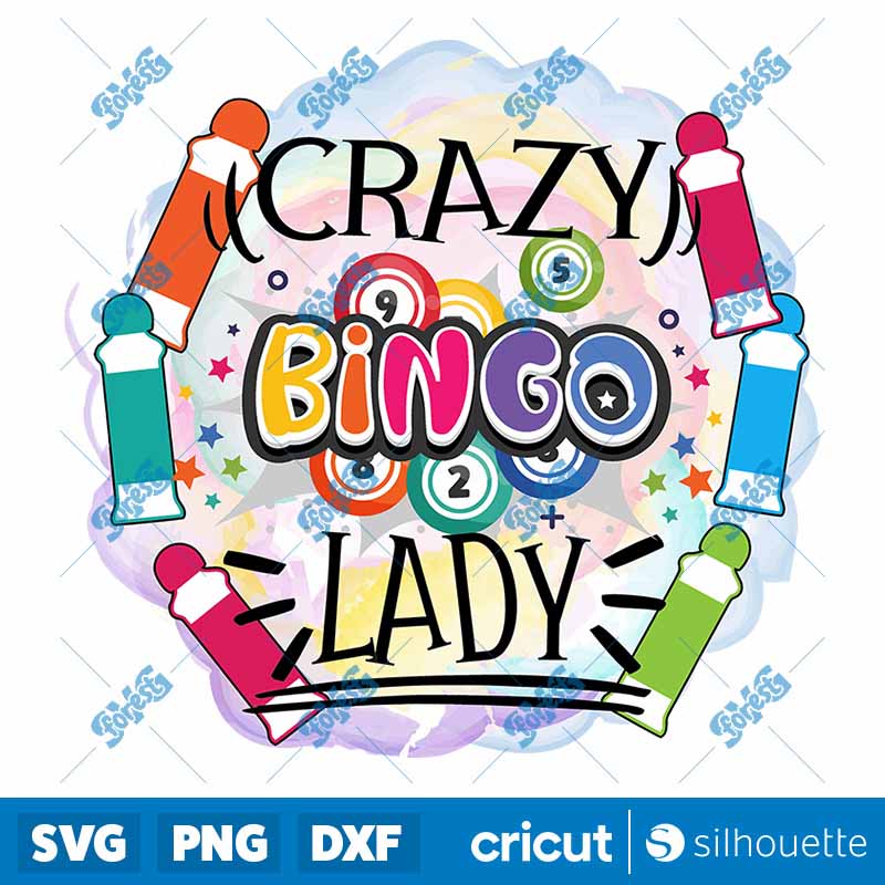 Crazy Bingo Lady PNG