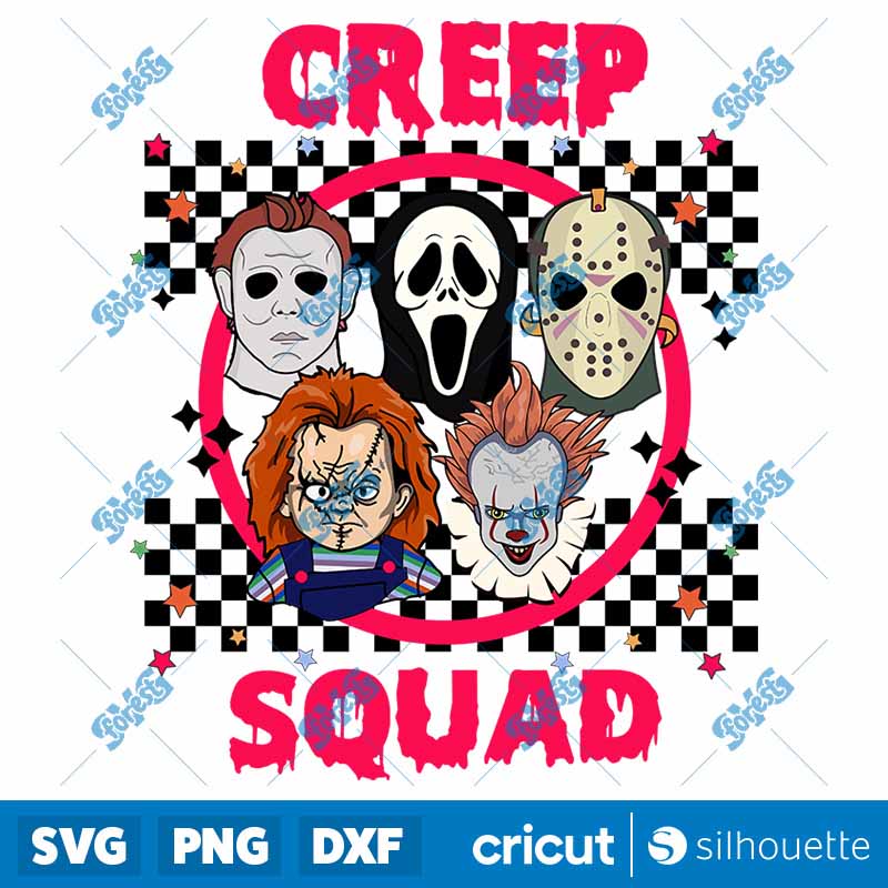 Creep Squad Horror Face SVG