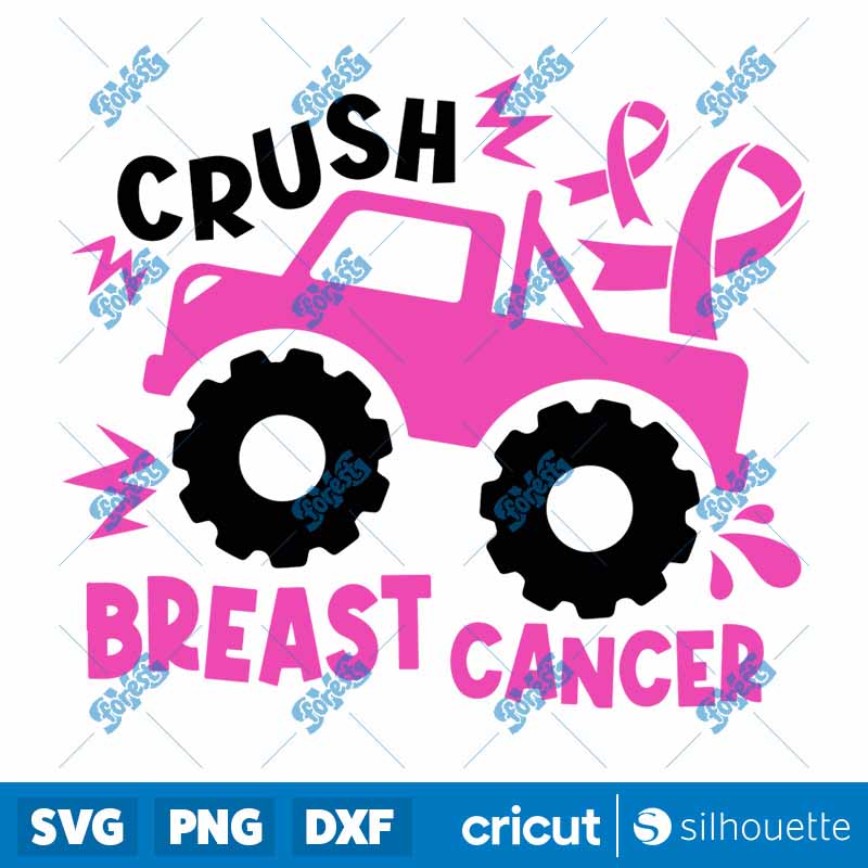 Crush Breast Cancer Truck SVG