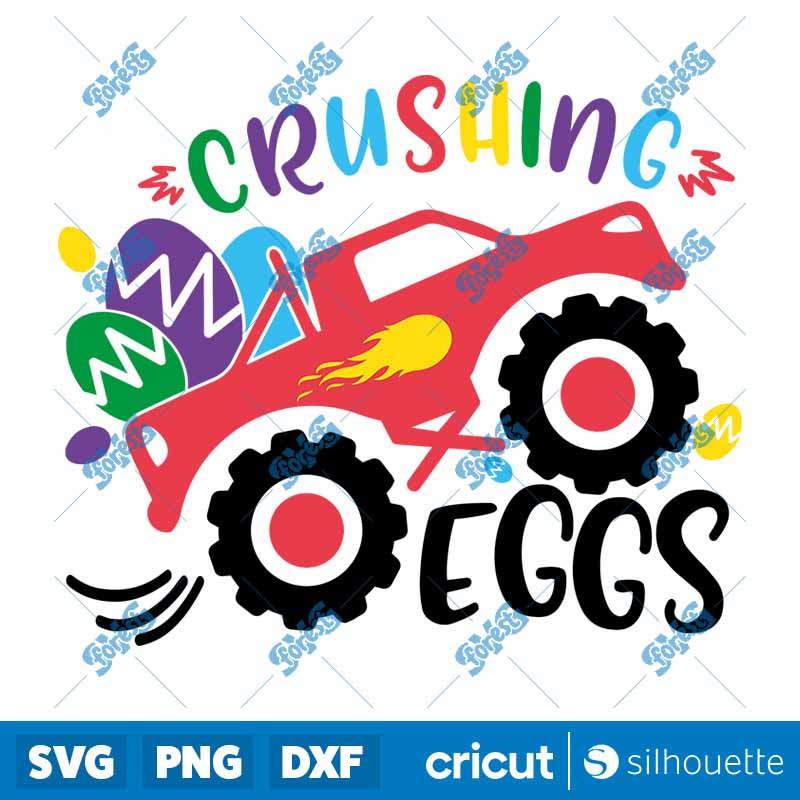 Crushing Eggs Easter SVG
  Silhouette Design