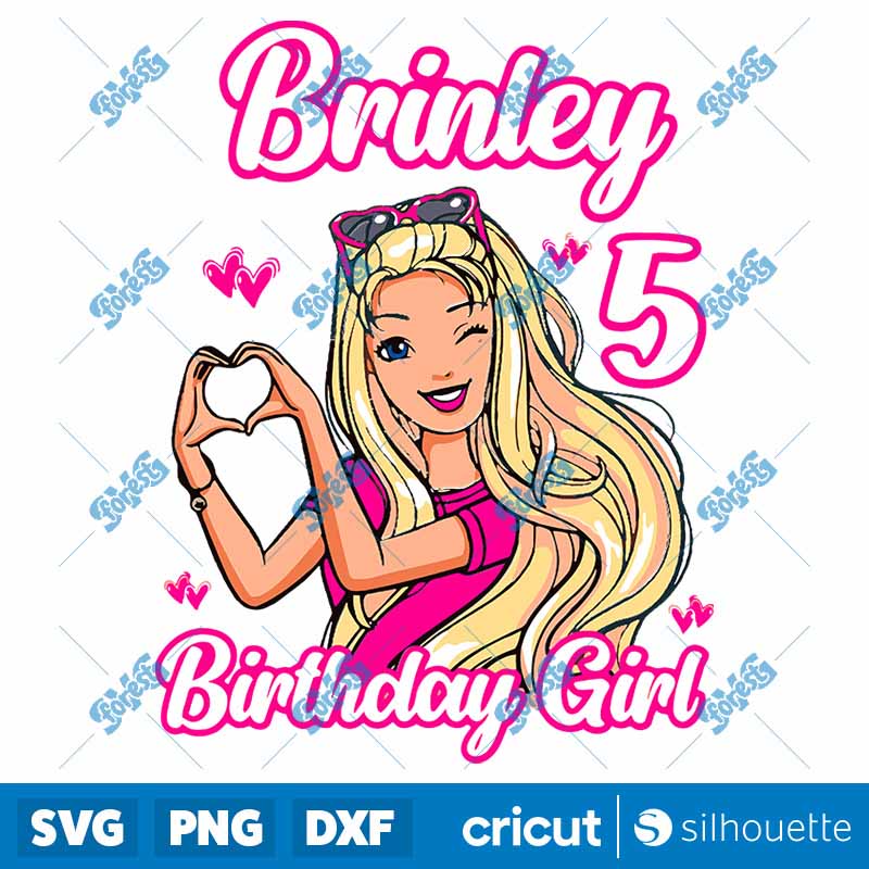 Custom Barbie Birthday Girl
  Family Celebration SVG