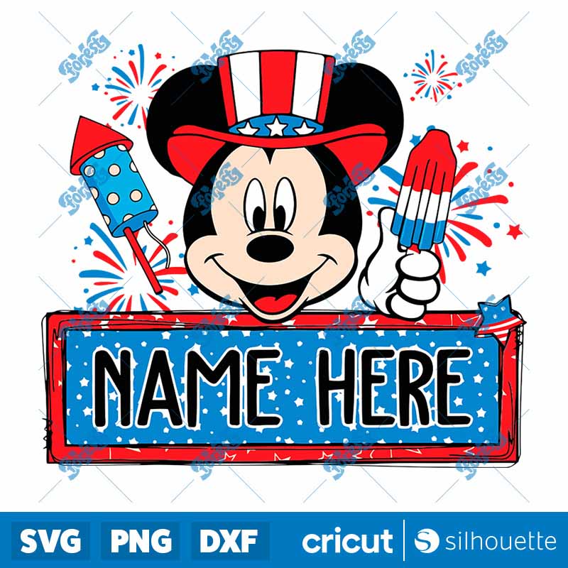 Custom Mickey Mouse Happy 4th
  Of July SVG