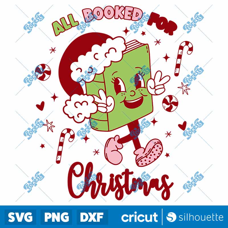 Cute All Booked For Christmas
  SVG